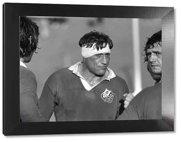 British Lions captain Willie John McBride talks to his players during the tour to South Africa in 1974