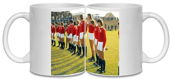 The British Lions line up before facing the Leopards in 1974