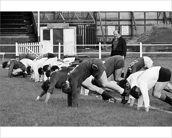 England coach Don White trains with the team in 1969