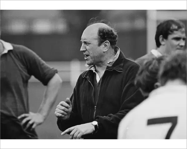 England rugby coach Don White trains with the team in 1969