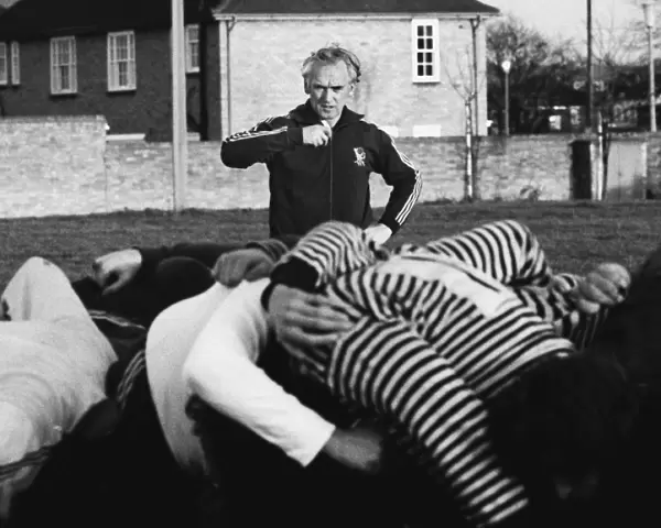 England rugby coach John Elders trains with the team in 1973