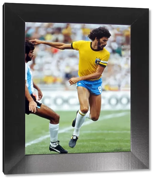 Brazil captain Socrates at the 1982 World Cup