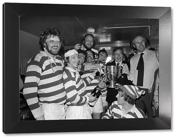 Jack Rowell & his Gosforth team celebrate winning the 1976 John Player Cup