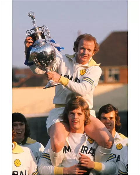 Leeds United captain Billy Bremner with the League Championship Trophy in 1974