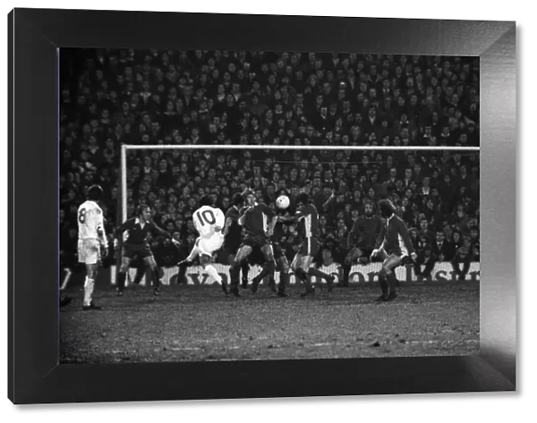 Leeds Johnny Giles scores against Wimbledon in the 1975 FA Cup