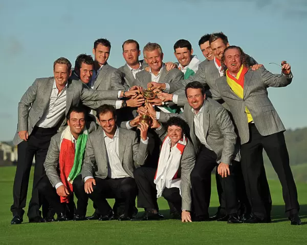 The winning European team at the 2010 Ryder Cup
