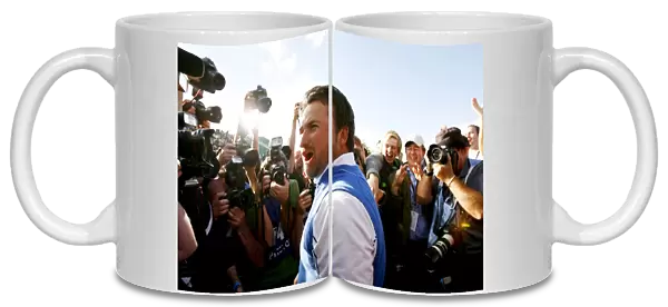 Graeme McDowell is mobbed after sinking the winning putt at the 2010 Ryder Cup