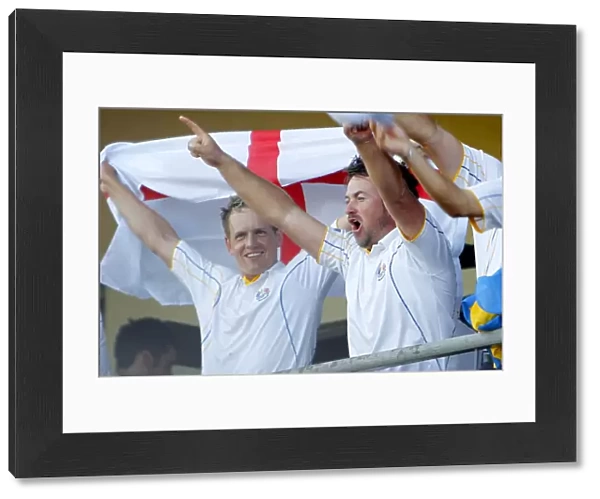 Luke Donald and Graeme McDowell celebrate - 2010 Ryder Cup