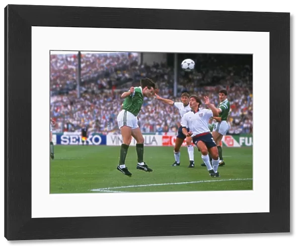 Irelands Ray Houghton scores against England at Euro 88
