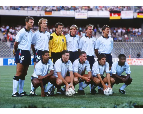 The England team that faced West Germany in the semi-final of Italia 90
