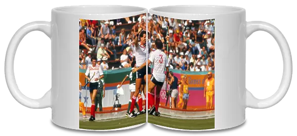 Great Britain hockey team celebrate - 1984 Los Angeles Olympics
