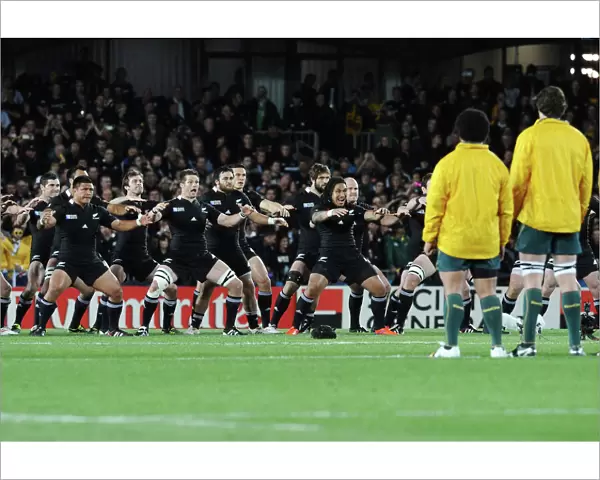 Australia face the Haka at the 2011 Rugby World Cup