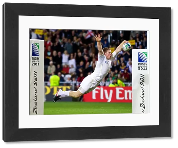 Chris Ashton swallow dives during the 2011 Rugby World Cup