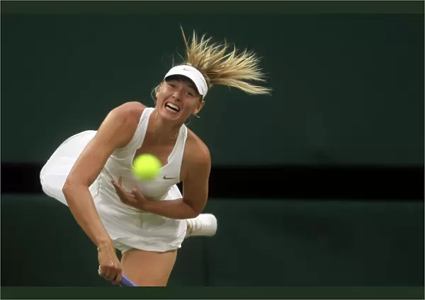 Maria Sharapova in action during the 2011 Wimbledon Championships