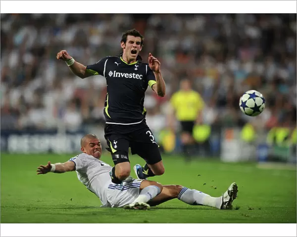 Tottenhams Gareth Bale is fouled during the Champions League quarter-final