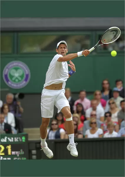 Novak Djokovic during the 2011 Wimbledon Championships