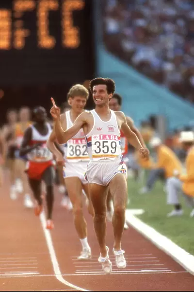 Seb Coe wins the 1500m at the 1984 Los Angeles Olympics