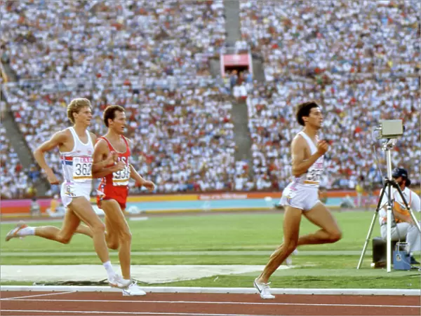 Seb Coe leads the way in the 1984 1500m Olympic final