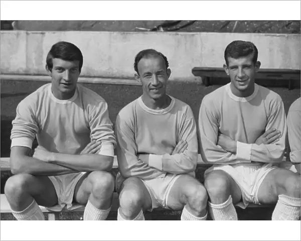 Manchester Citys Neil Young, George Hannah and Paul Aimson in 1963