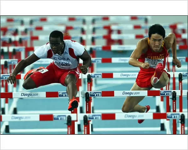 Dayron Robles and Liu Xiang at the 2011 Athletics World Championships