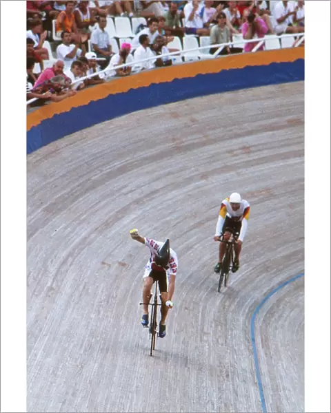 Chris Boardman captures Jens Lehmann - 1992 Barcelona Olympics - Mens Cycling