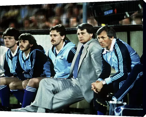 Ipswich manager Bobby Robson watches the 1981 UEFA Cup Final