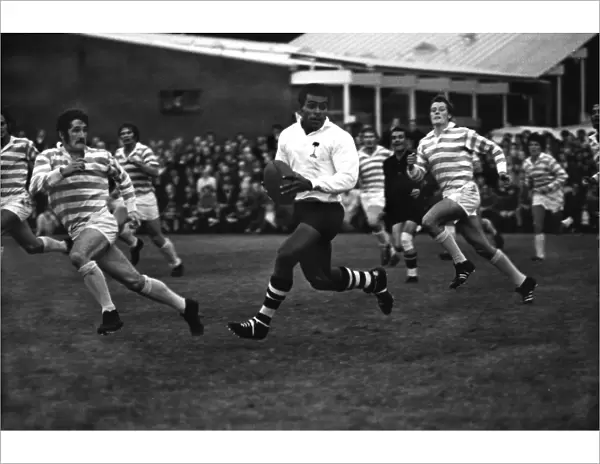 Pio Bosco Tikoisuva on the ball for Fiji in 1970