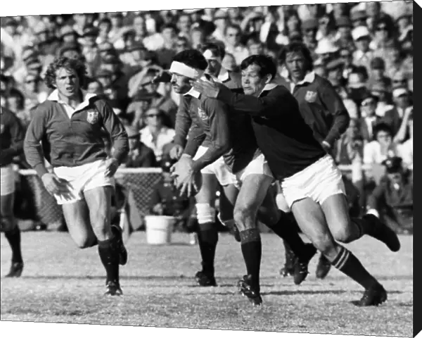 Mervyn Davies on the ball for the British Lions during the 4th Test against South Africa in 1974