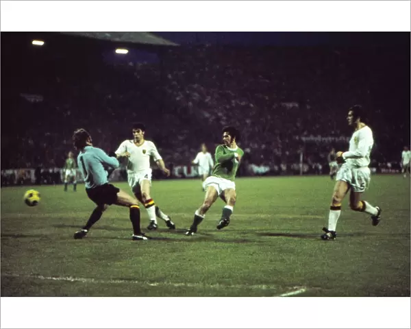 Gerd Muller scores his second goal in the semi-final of Euro 72