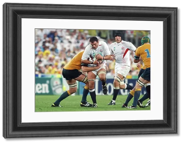 Martin Johnson on the charge in the 2003 Rugby World Cup Final