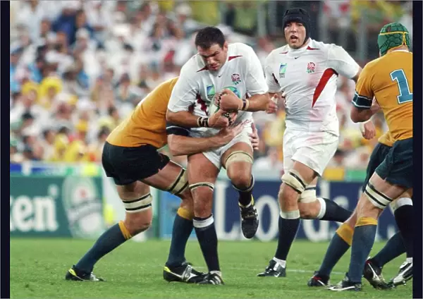 Martin Johnson on the charge in the 2003 Rugby World Cup Final