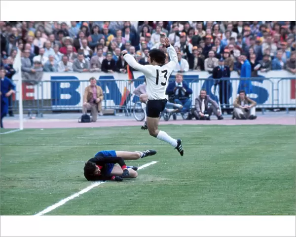 Gerd Muller scores his second goal in the final of Euro 72