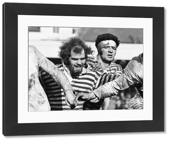John Taylor and Mervyn Davies play for Surrey in the 1971 RFU County Championship Final