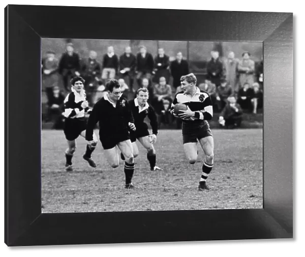 Rodney Webb on the ball for the Barbarians in 1967