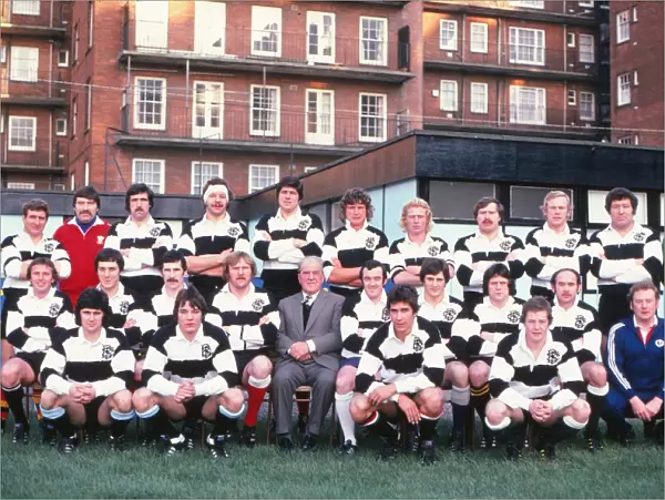 The Barbarians team that faced the All Blacks in Cardiff in 1978