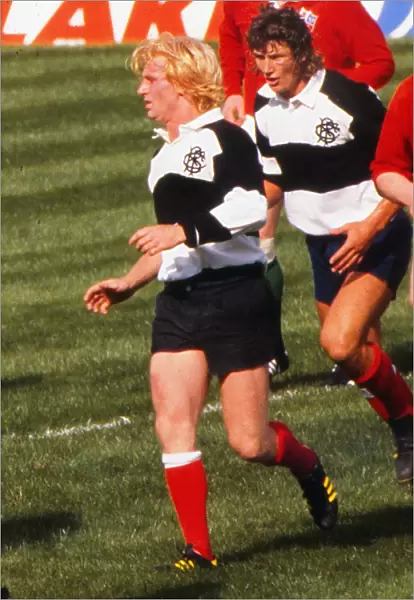 Jean-Pierre Rives plays for the Barbarians