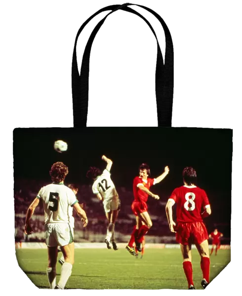 Tommy Smith heads home Liverpools second goal in the 1977 European Cup Final