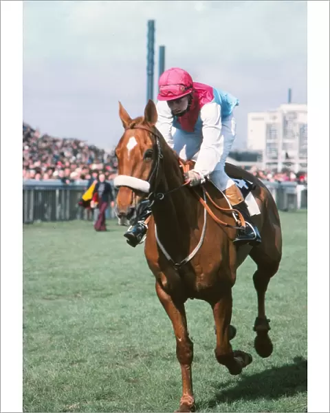 Charlotte Brew on Barony Fort during the 1977 Grand National