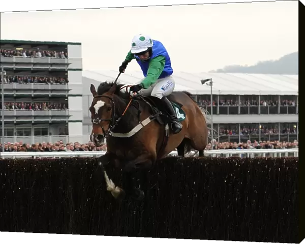 Katie Walsh on the way to winning the 2010 National Hunt Chase Challenge Cup at Cheltenham
