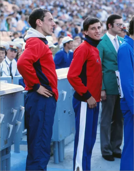 Seb Coe and Steve Ovett at the 1980 Moscow Olympics
