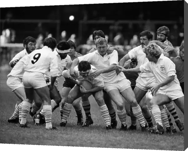 The London Division forwards take on Australia in 1981
