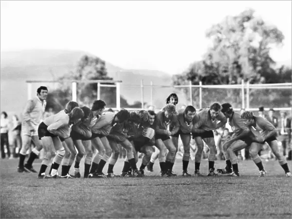 Australia players try to fool England with a ball up the jumper trick in 1975