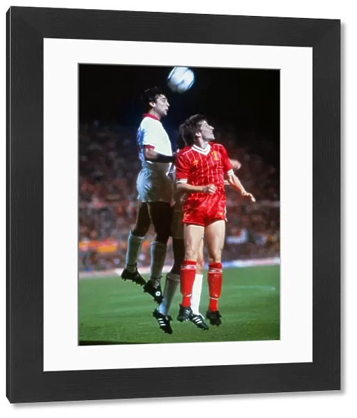 Liverpools Ronnie Whelan and Romas Marco Tardelli jumps for the ball during the 1984 European Cup Final