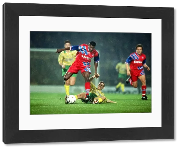 Norwich City take on Bayern Munich in the 1993  /  4 UEFA Cup