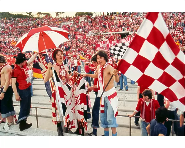 Liverpool fans at the 1977 European Cup Final