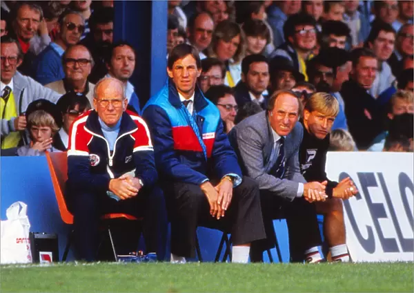 The Southampton bench during the 1986  /  7 season