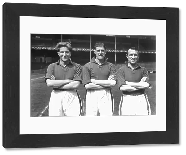 Evertons Dave Hickson, John Willie Parker and Tommy Eglington