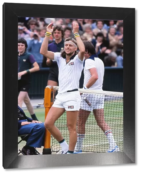 Bjorn Borg celebrates winning the 1978 Wimbledon Championship