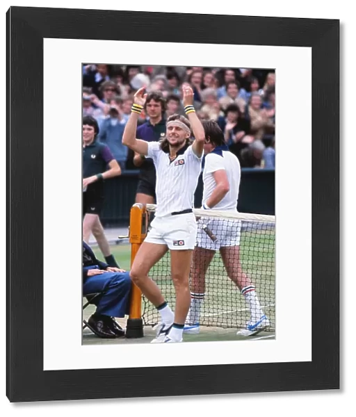 Bjorn Borg celebrates winning the 1978 Wimbledon Championship
