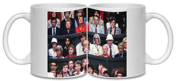 Bjorn Borg and John McEnroes family watch the 1981 Wimbledon Mens Final